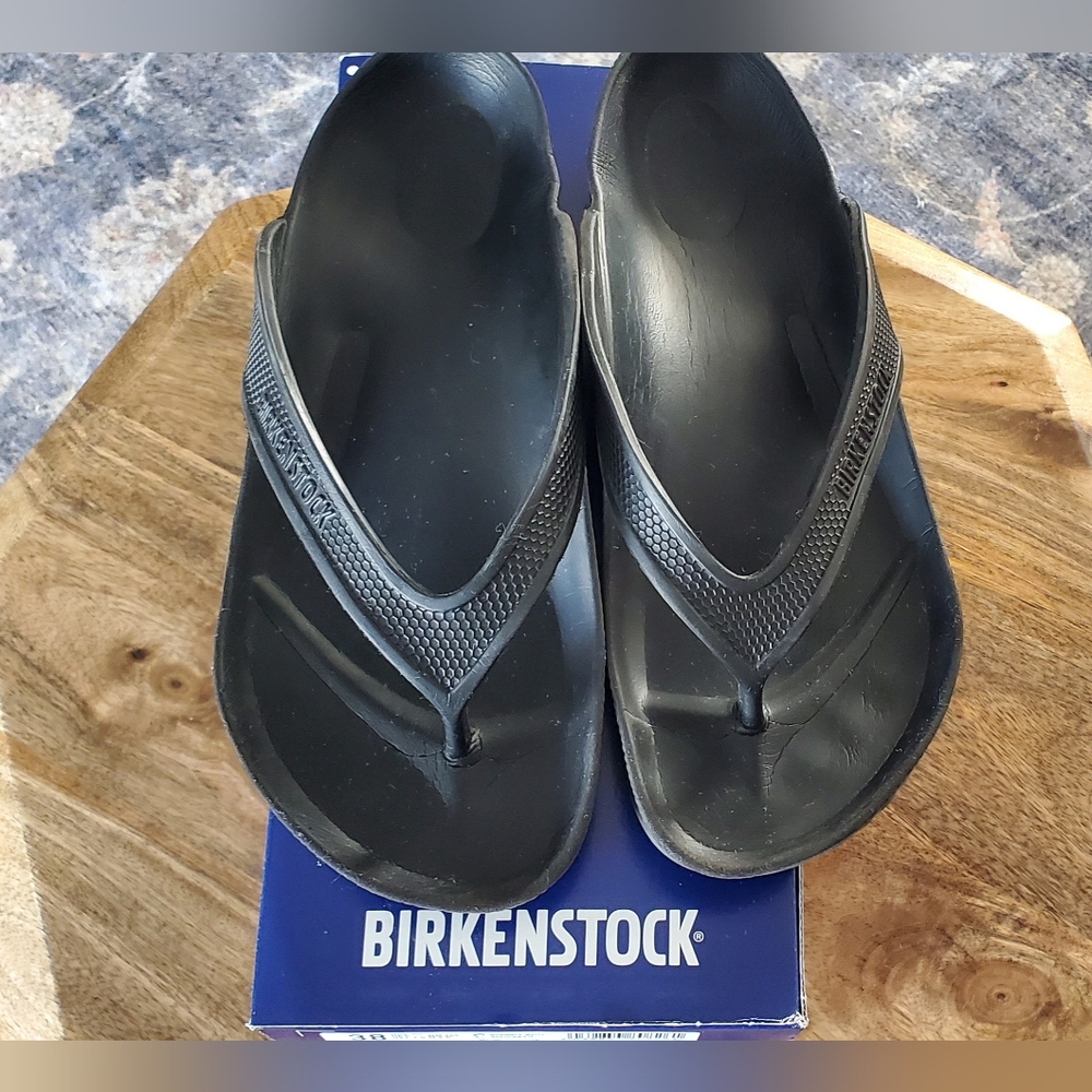 Birkenstock Honolulu Eva Black Women's 38 Very Good Condition - Picture 5 of 7